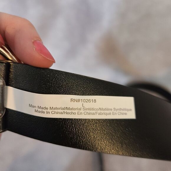 Steve Madden Black & White Animal Print Belt Size Large - Picture 5 of 5